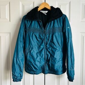 Columbia omni-shield blue zip up puffer utility gorpcore jacket
